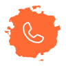 Icône d'un téléphone sur fond orange